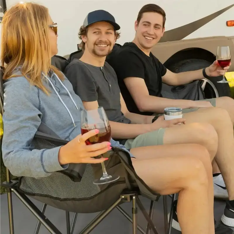 Lippert Campfire Folding Sofa In Dark Fabric – Compact Rv Seating Solution 1