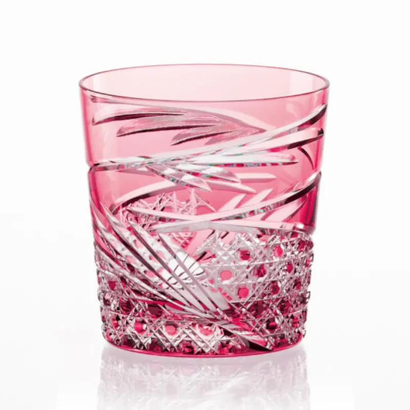 Mai Rocks Glass – Red Variant, Edo Kiriko Cut Crystal By Kagami 1