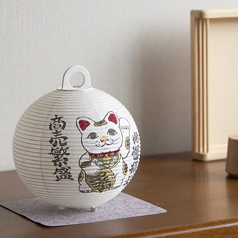Maneki-Neko (Lucky Cat) Letter Lantern | Traditional Gifu Chochin 1