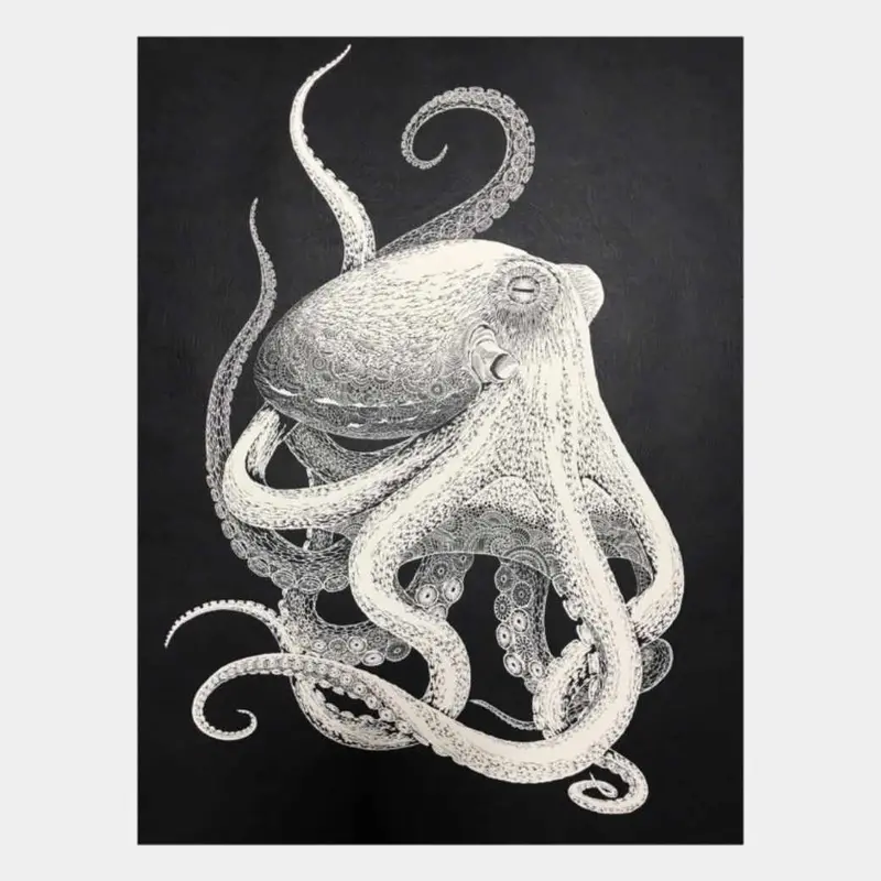 Masayo Fukuda Kiriken Wall Sculpture – Octopus In Oceanic Theme 1