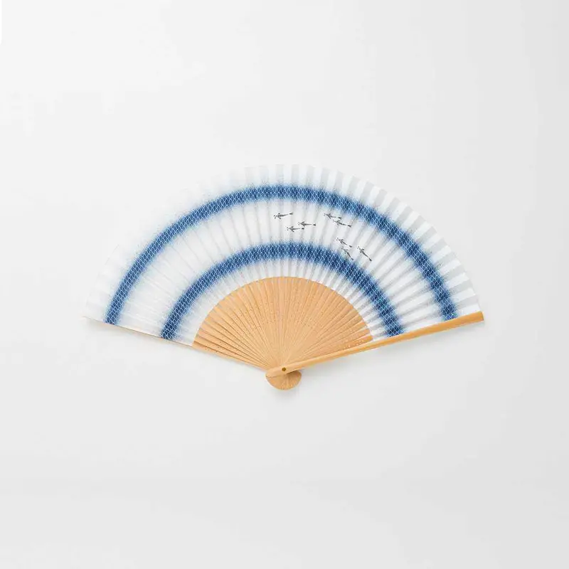 Men’S Medaka Scooping Paper Hand Fan – Kyoto-Style Folding Fan By Ohnishi Tsune Shoten 1