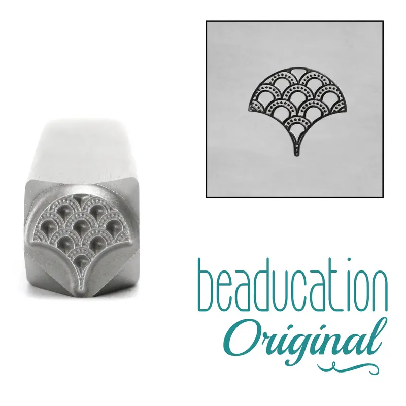 Mermaid Wave Fan #4 Metal Stamp, 8Mm – Beaducation Original 1
