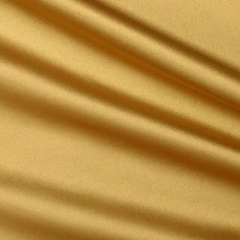 Metallic Gold Stretch Satin Fabric (2% Spandex, Byy) 1