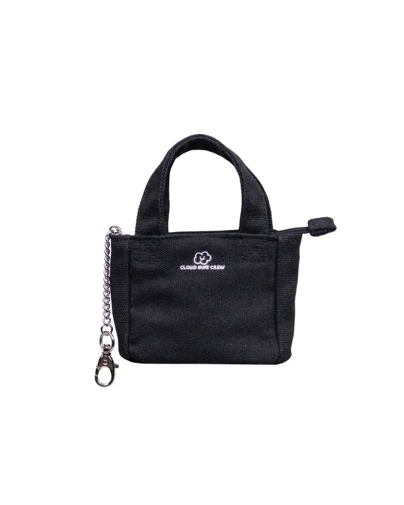 Midnight Black Mini Laptop Tote Charm – Detachable Accent Accessory 1