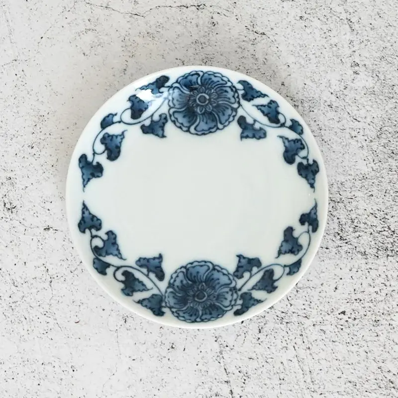Mikawachi Ware Ceramic Small Plate – Hana-Karakusa Motif By Hiradoshouzan 1