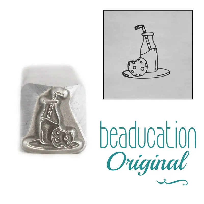Milk & Cookies Holiday Metal Stamp – 8.3Mm Festive Jewelry Making Die By Beaducation 1