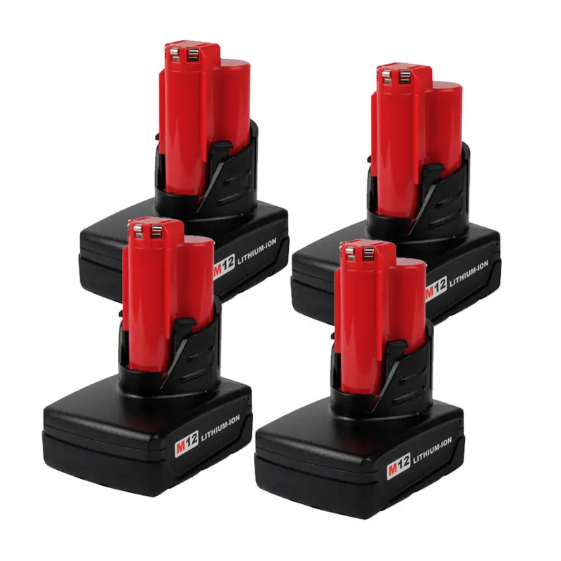 Milwaukee M12 12V 5Ah Li-Ion Replacement Battery – 4-Pack 1