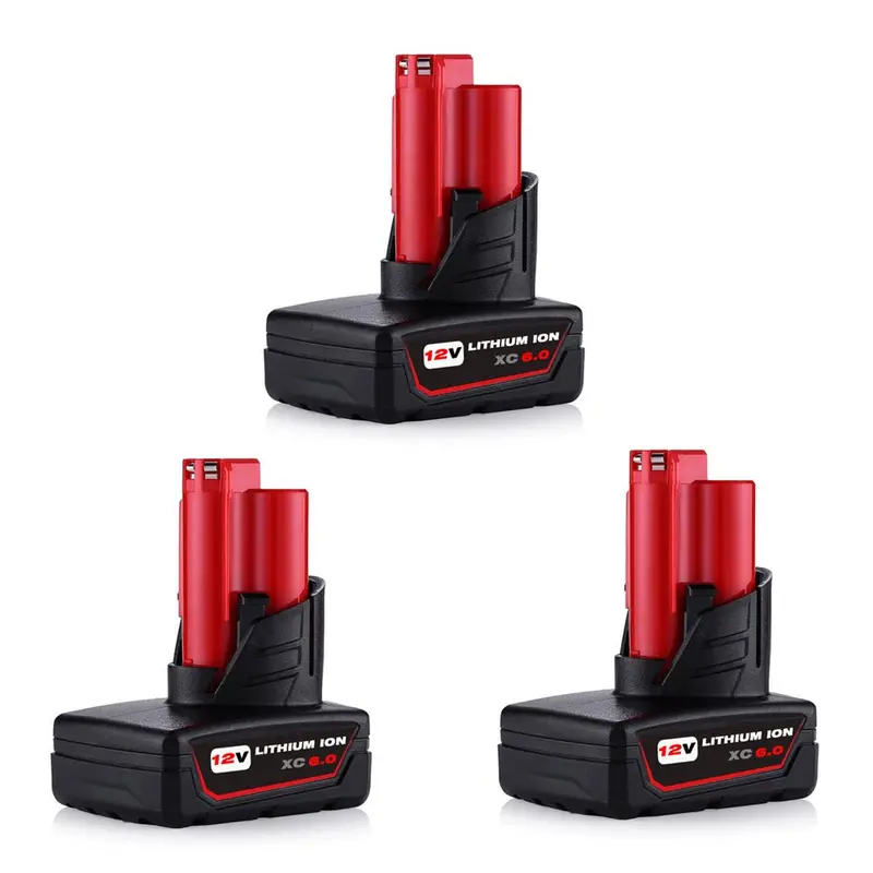 Milwaukee M12 12V 6.0Ah High-Capacity Li-Ion Battery – 3-Pack 1