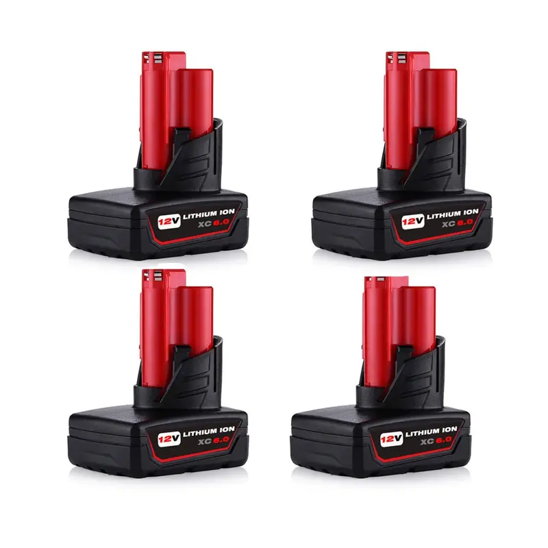 Milwaukee M12 12V 6.0Ah Li-Ion Battery – 4-Pack 1