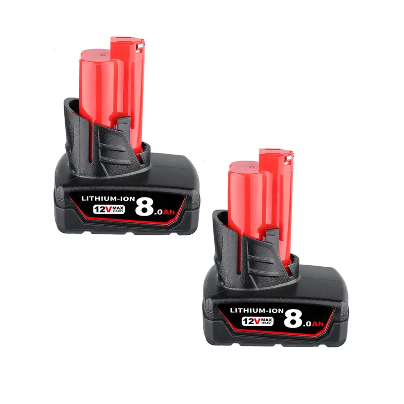 Milwaukee M12 12V 8.0Ah Replacement Battery – 2-Pack 1