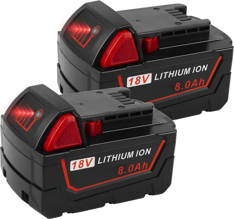 Milwaukee M18 18V 8.0Ah Replacement Battery – Model 48-11-1820 (2-Pack) 1