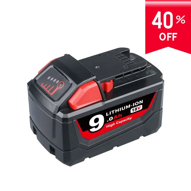 Milwaukee M18 18V 9.0Ah Replacement Battery — 48-11-1820 Compatible High-Capacity Li-Ion Pack 1