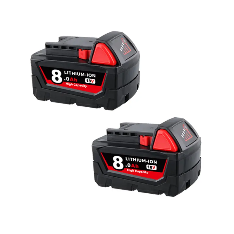 Milwaukee M18 18V Replacement Battery – 8.0Ah Li-Ion, 2-Pack 1