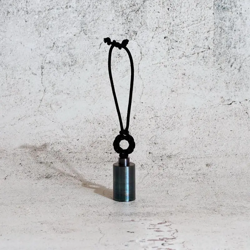 Mini Chibi Buddhist Bell In Black With Aioi Knot Motif – Linne & Orin Craft 1