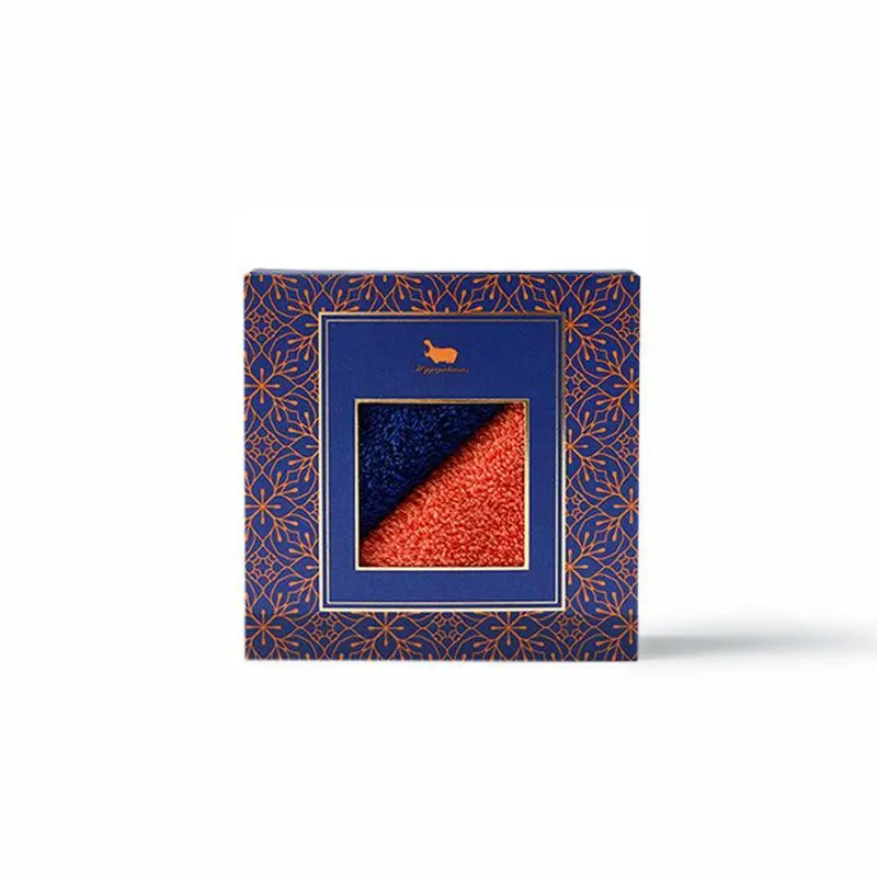 Mini Chief Towel Pair: Orange And Navy – Compact, Stylish & Eco-Conscious 1