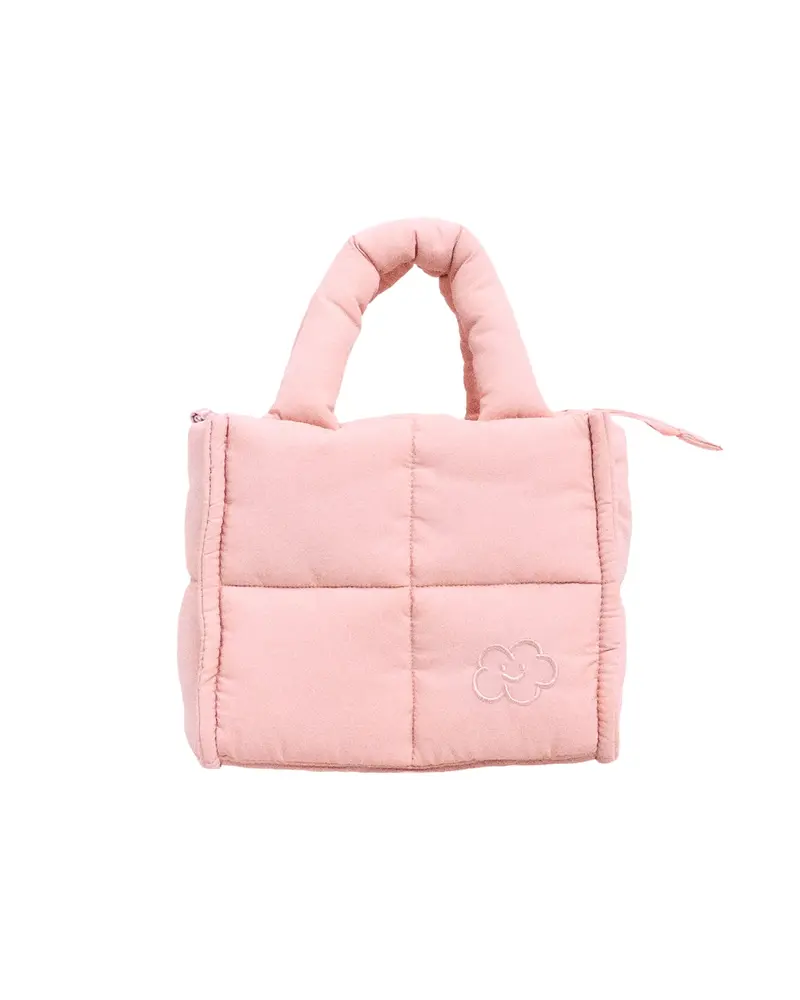 Mini Puffy Tote – Peachy Pink Sweet-Toned Compact Carrier 1