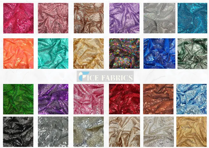 Mini Sequin Mesh Fabric By The Roll – 20-Yard Wholesale Lot 1
