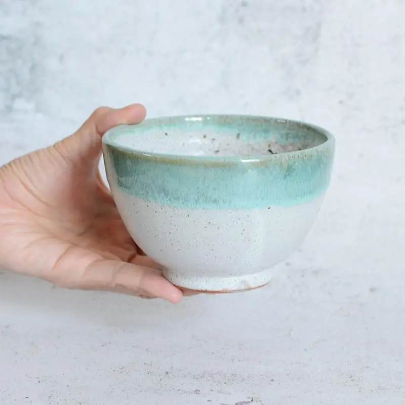 Minimalist White Karatsu Bowl – Japanese Otani Ware Tableware 1
