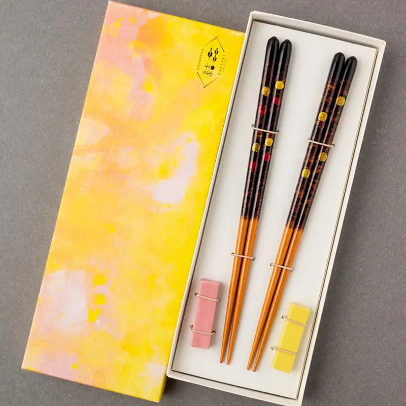 Moonlight-Themed Lacquered Chopsticks With Rest (22.5 Cm) – Wakasa Crystal Series 1
