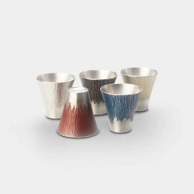 Mount Fuji Small Pewter Tumbler – Compact Luxury Pewter Cup, Osaka Naniwa 1