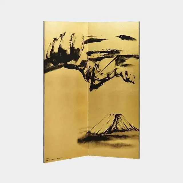 Mt. Fuji Ultraman Folding Screen Without Rim | Minimalist Room Divider 1