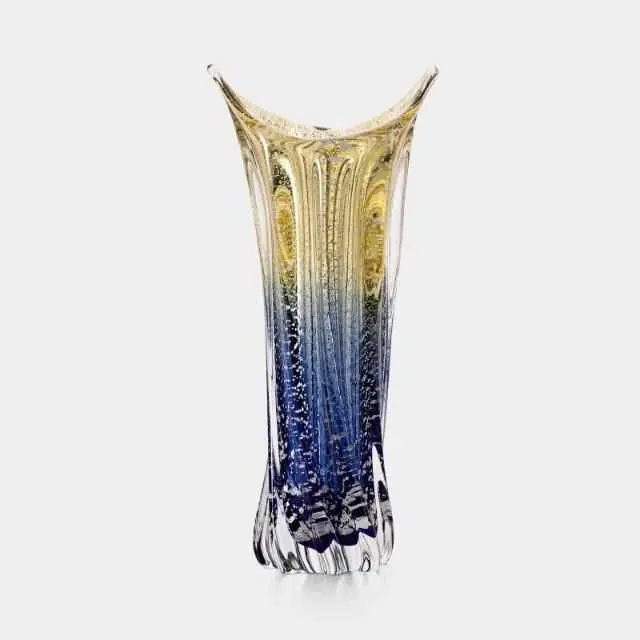 Mutsu Bay Ginsai Vase – Iridescent Tsugaru Vidro Art Piece By Aderia 1