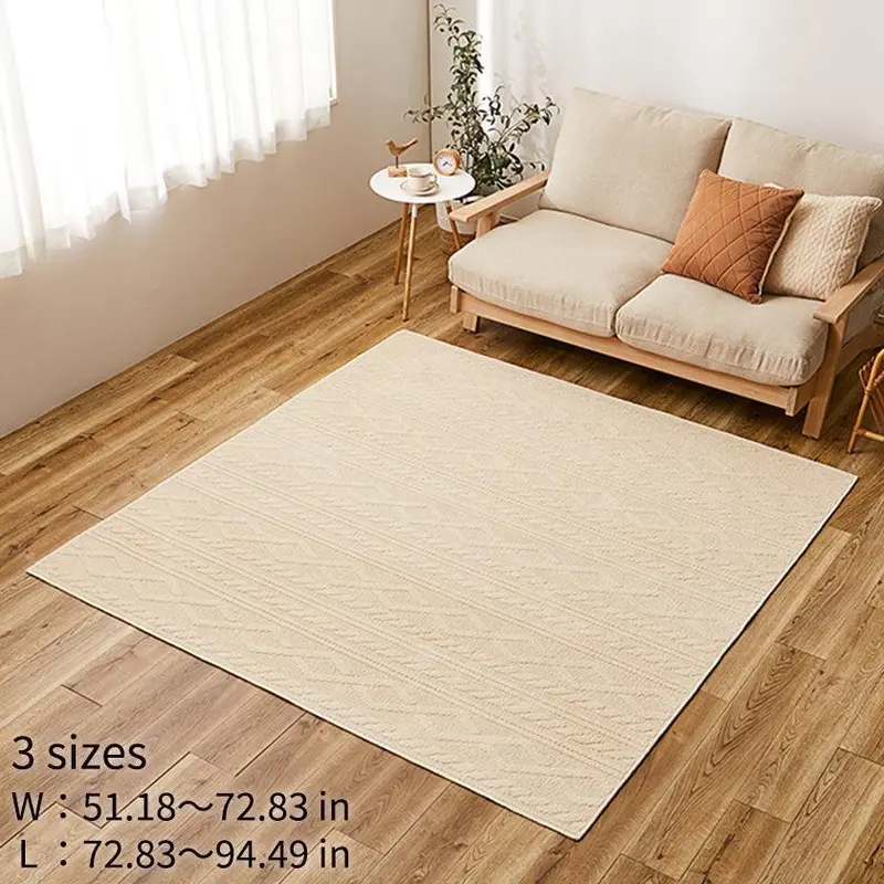 Nachuru Cable-Knit Texture Rug – Cozy Tatami-Style Floor Mat By Hagihara 1