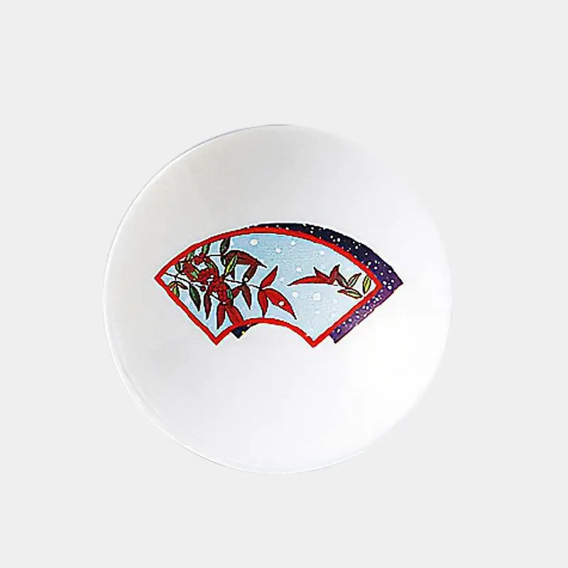 Nanten Leaf Sake Cup – Crisp White Finish, Mino Craftsmanship 1