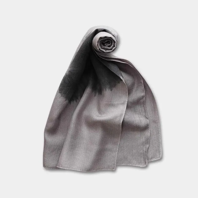 Nashi-Ji Mon Gray Hand-Tied Stole By Mikamo Sanroku Works 1