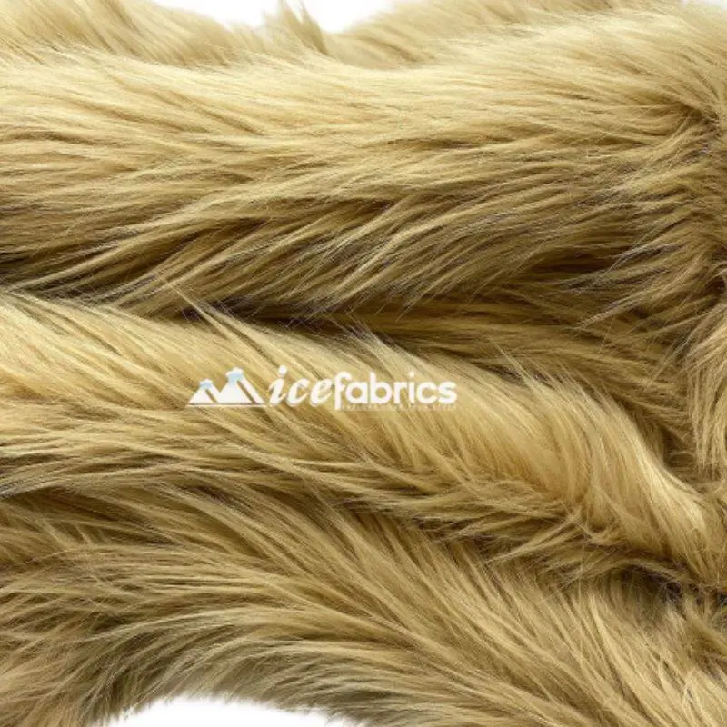 Natural Beige Luxeshag Mohair-Style Faux Fur For Upholstery 1