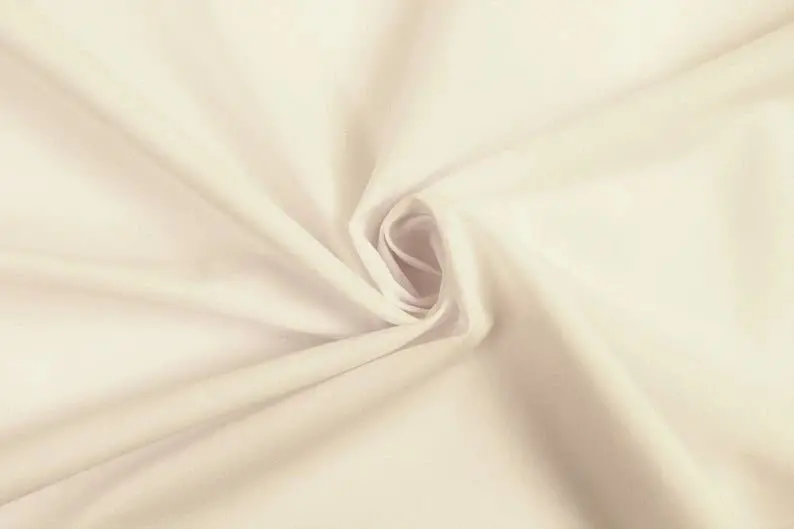 Natural Beige Polyester-Cotton Broadcloth Fabric By The Yard 1