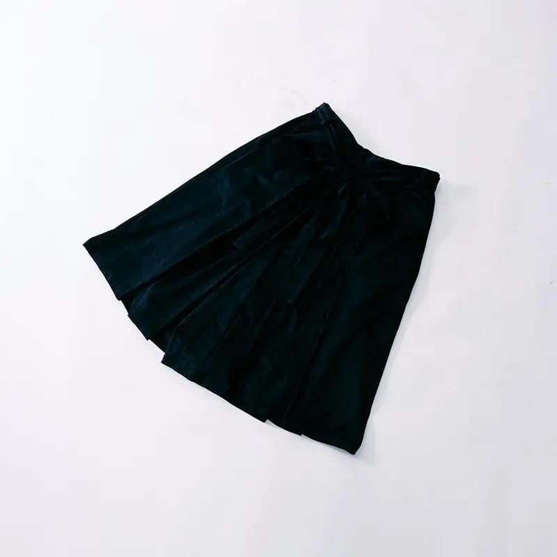 Navy Suede Hakama Kimono – Wide-Leg Traditional Pants | Veduta Collection 1
