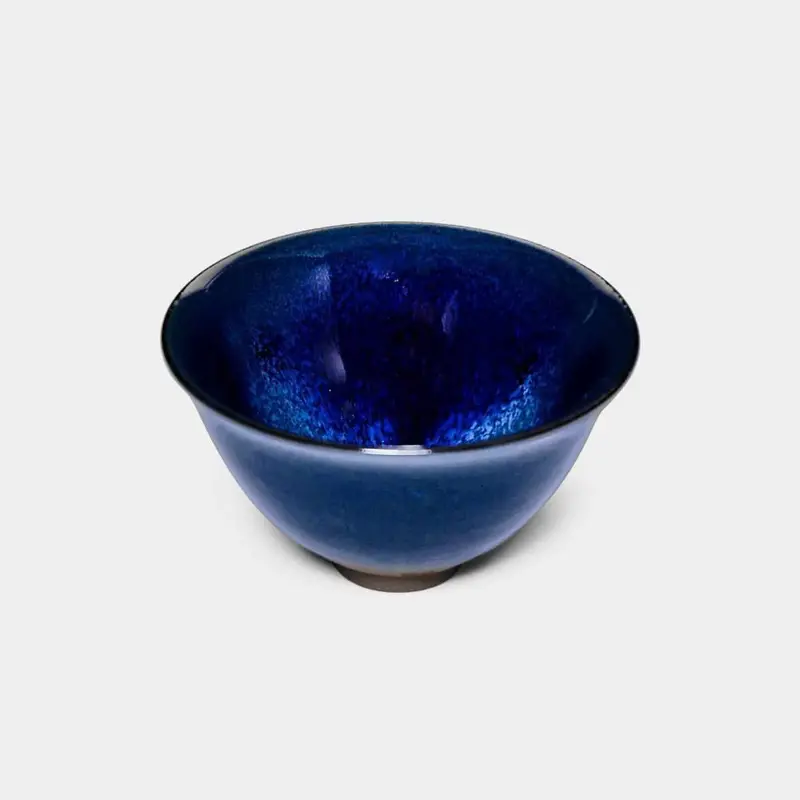 Nebula Tenmoku Sake Cup – Kyoto Kiyomizu Ware Ceramic 1