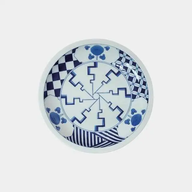 Nejiri Spiral Pattern Everyday Plate – Imari-Arita Ceramic By Zoa 1