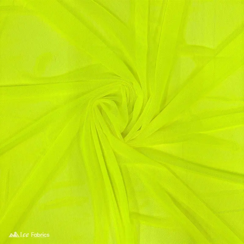 Neon Yellow Power Mesh Fabric – High-Visibility & Super-Stretch 1