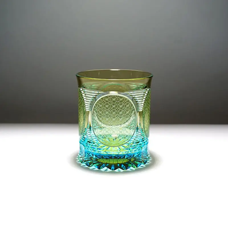Nichi Rin Rocks Glass – Minimalist Kiriko Design 1