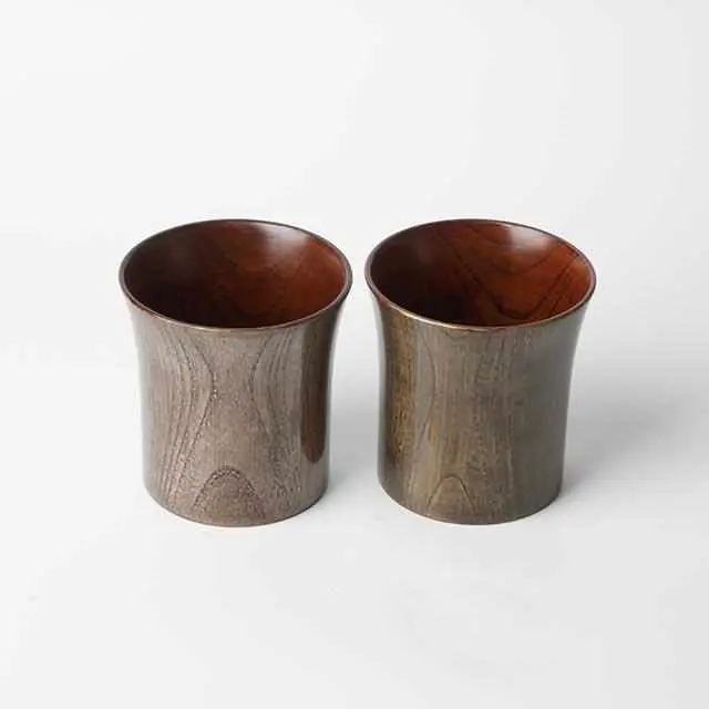 Niigata Lacquerware Mug Set – Two-Piece Medium Cup Collection 1