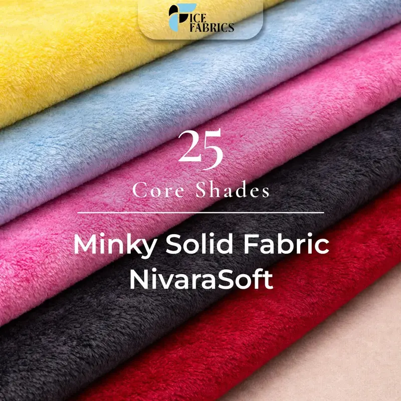 Nivarasoft Soft Solid Minky Fabric – Faux Fur Texture 1