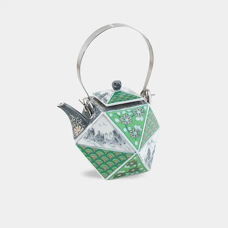 Oboro Sake Bottle – Hayashikuro Kiln, Heirloom Imari-Arita Ceramics (Emerald) 1