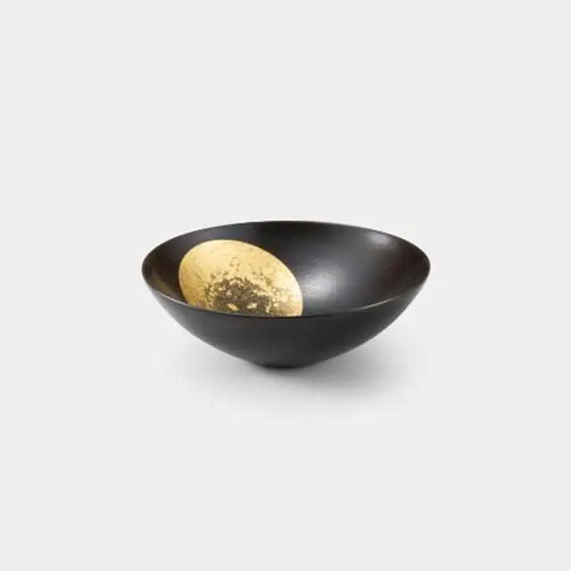 Oborotsuki Lacquer Bowl (180Mm) – Handcrafted Gold-Leaf Tableware | Hakuichi 1