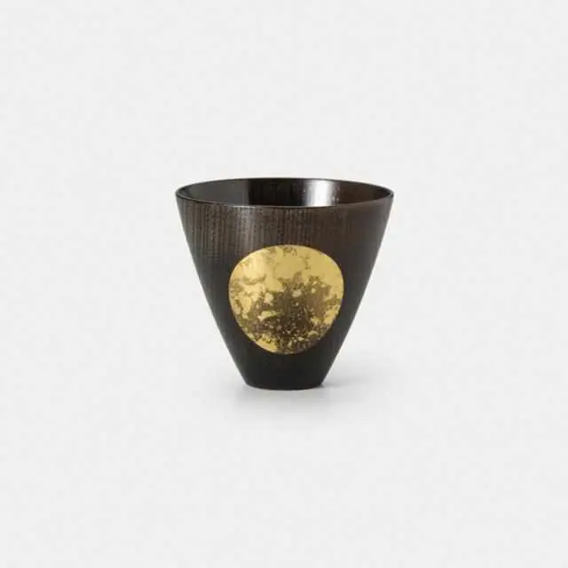 Oborotsuki Lacquer Cup (Small) – Kanazawa Gold Leaf Finish | Hakuichi 1