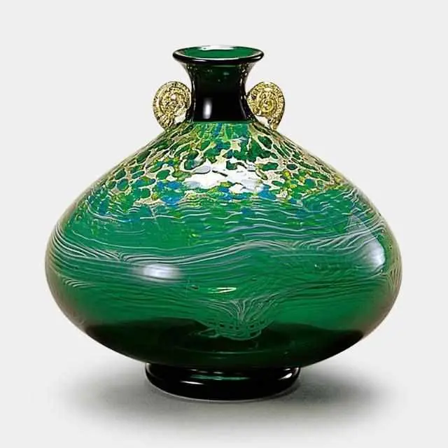 Oirase Fresh Green Vase – Nature-Inspired Tsugaru Vidro Glassware By Aderia 1