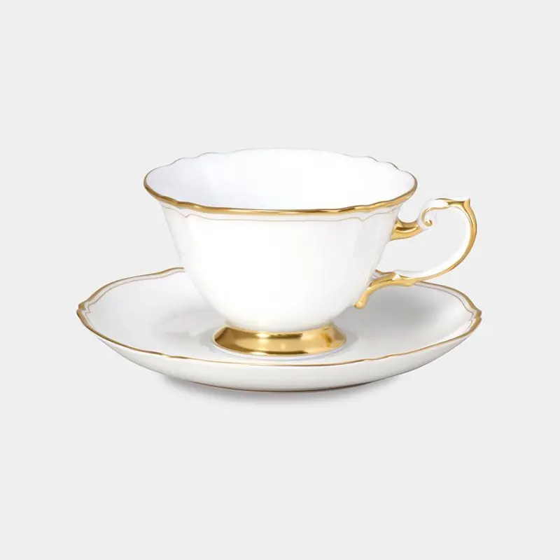 Okura Art China White Masterpiece Cup & Saucer – Minimalist Premium Porcelain Set 1