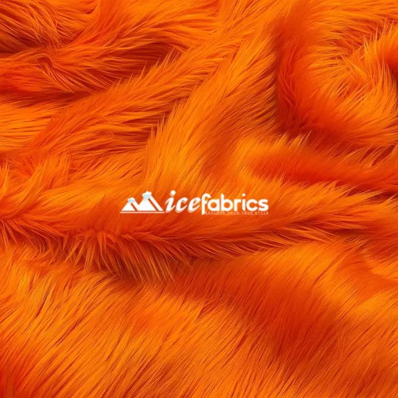 Orange Shaggy Mohair Faux Fur Upholstery Fabric – Luxeshag Collection 1