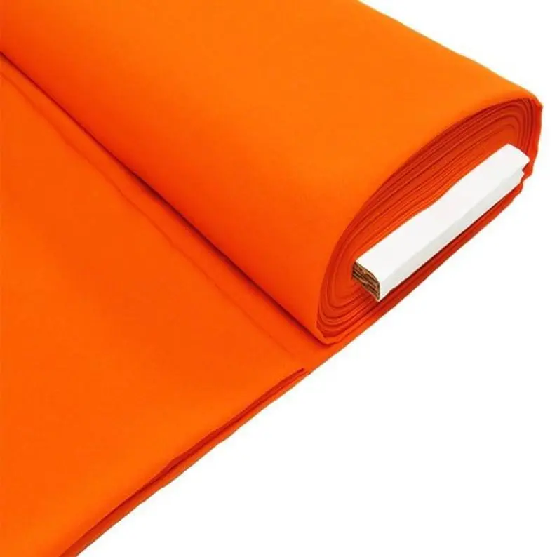 Orange Solid Polyester Poplin Fabric – 60" Width 1