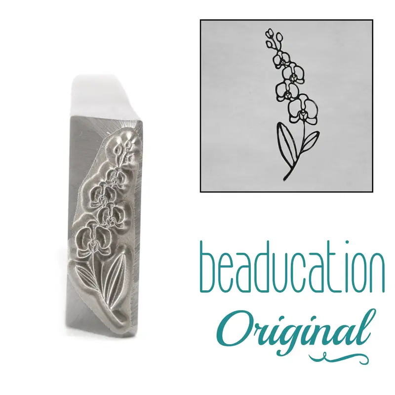 Orchid Bloom Stamp – 16Mm Large-Scale Floral Metal Jewelry Stamp 1