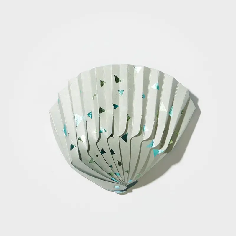 Origami Seashell Bowl – Triangular Foil Gray Paper Craft By Yushima Art | Decorative Table Accent 1
