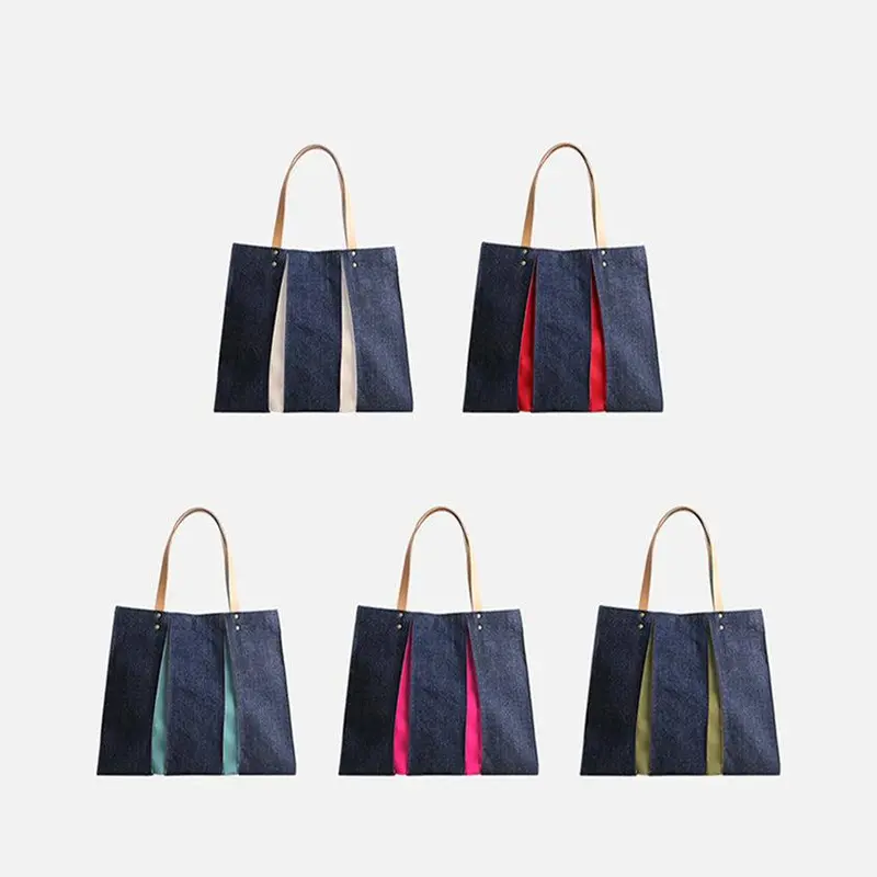 Ougi Denim Tote Bag (Whiskey Wash) – Handcrafted Fabric Art | Kosho Studio 1