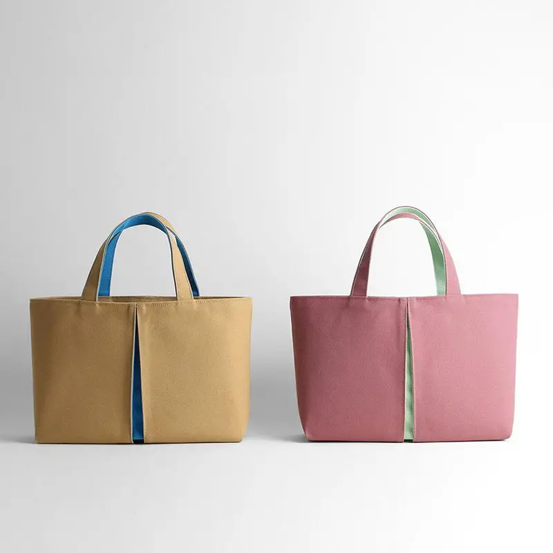 Ougi Pleated Canvas Tote Bag – Textile Art Series | Kosho Studio 1
