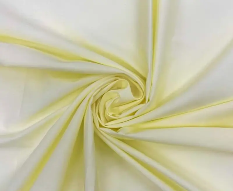Pale Yellow Poly-Cotton Broadcloth Fabric For Lightweight Garments 1